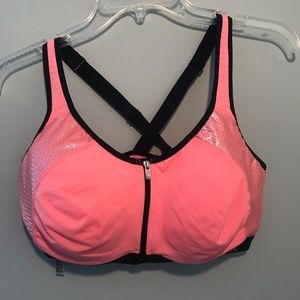 ||VICTORIA SECRET X PINK SEQUIN ZIP SPORTS BRA||